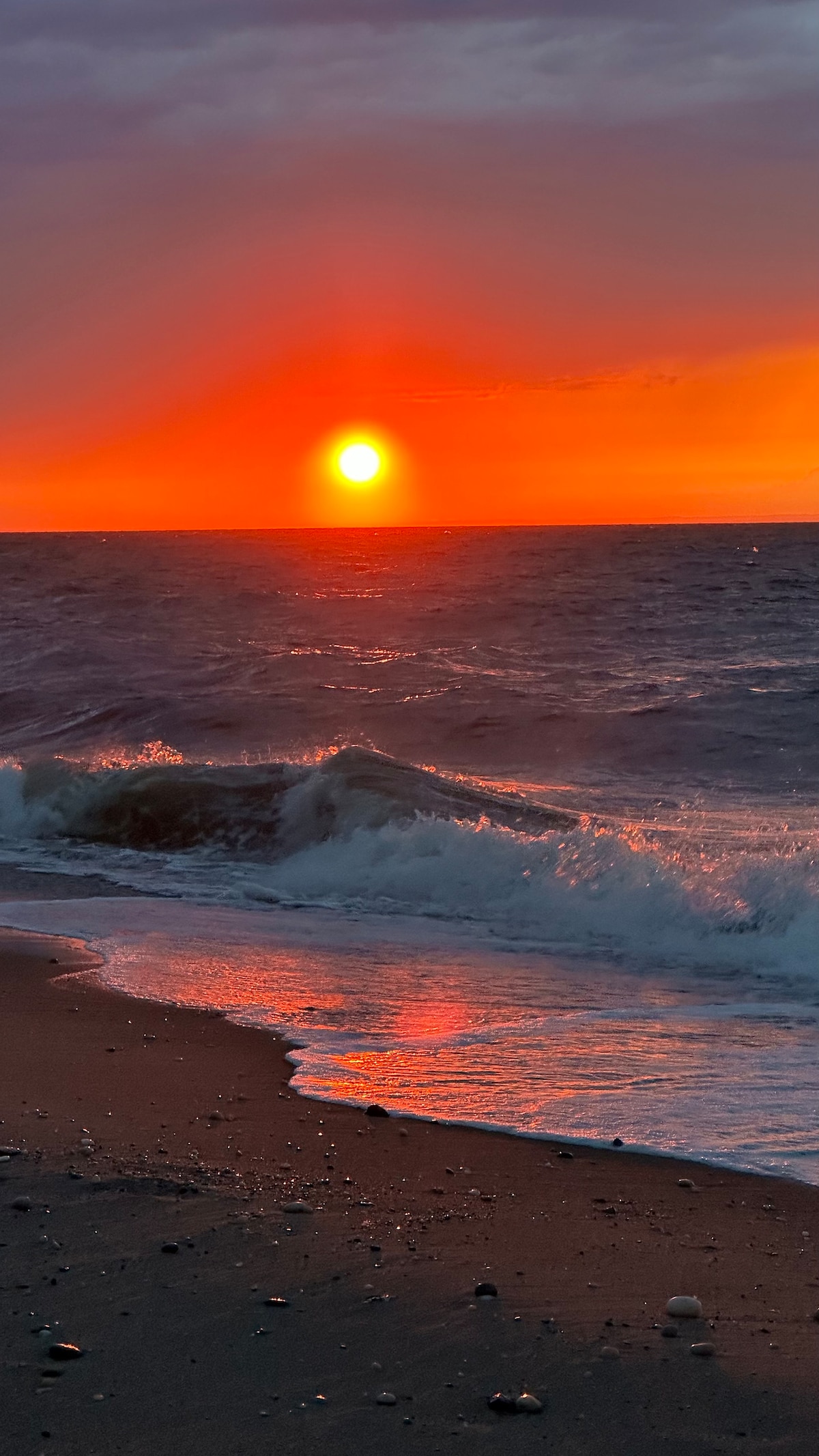 Sunset over Long Island Sound from Ocean House deck